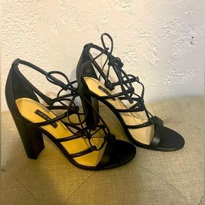 Nine West Strap Up Block Heels